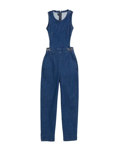 Liu •jo Woman Jumpsuit Blue Size 28 Cotton, Polyester, Elastane