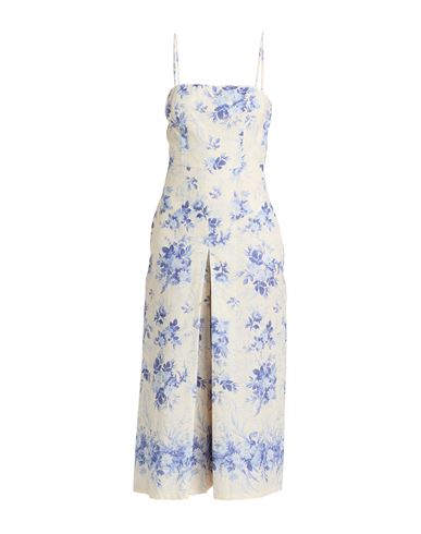 Shop Twinset Woman Jumpsuit Ivory Size 8 Linen, Cotton