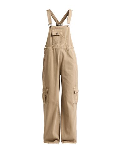 Hinnominate Woman Overalls Beige Size 31 Cotton In Brown