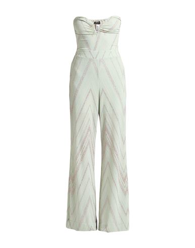 Liu •jo Woman Jumpsuit Light Green Size 8 Polyamide, Metallic Polyester, Elastane