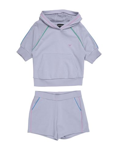 Emporio Armani Toddler Girl Tracksuit Lilac Size 6 Cotton, Polyester In Purple