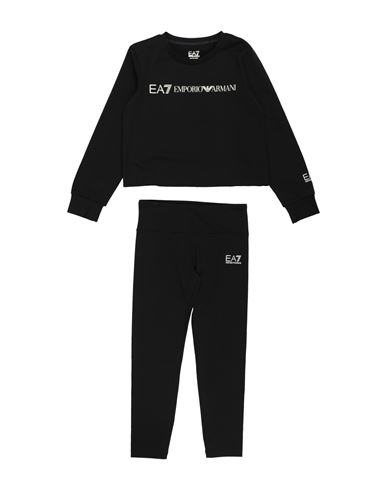 Ea7 Toddler Girl Tracksuit Black Size 6 Cotton, Elastane In Black