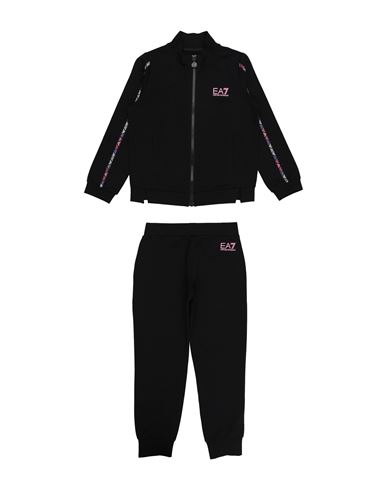 Ea7 Toddler Girl Tracksuit Black Size 6 Cotton, Elastane In Black