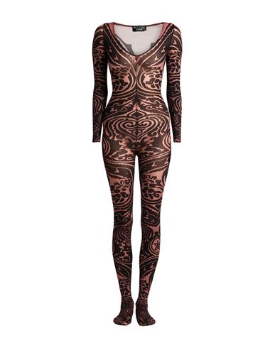 Etro X Wolford Woman Jumpsuit Brick Size M Polyamide, Elastane
