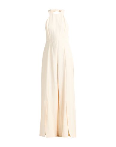Shop Twinset Woman Jumpsuit Beige Size 14 Viscose, Linen