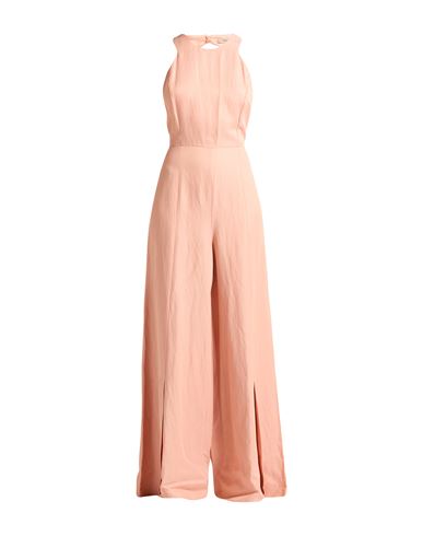 Twinset Woman Jumpsuit Apricot Size 14 Viscose, Linen