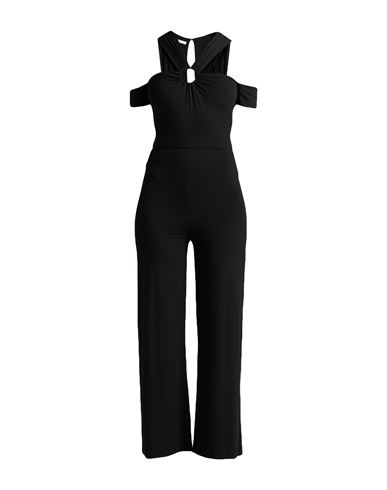 PATRIZIA PEPE PATRIZIA PEPE WOMAN JUMPSUIT BLACK SIZE 2 VISCOSE, ELASTANE 