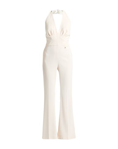 Divedivine Woman Jumpsuit Cream Size 8 Polyester, Elastane