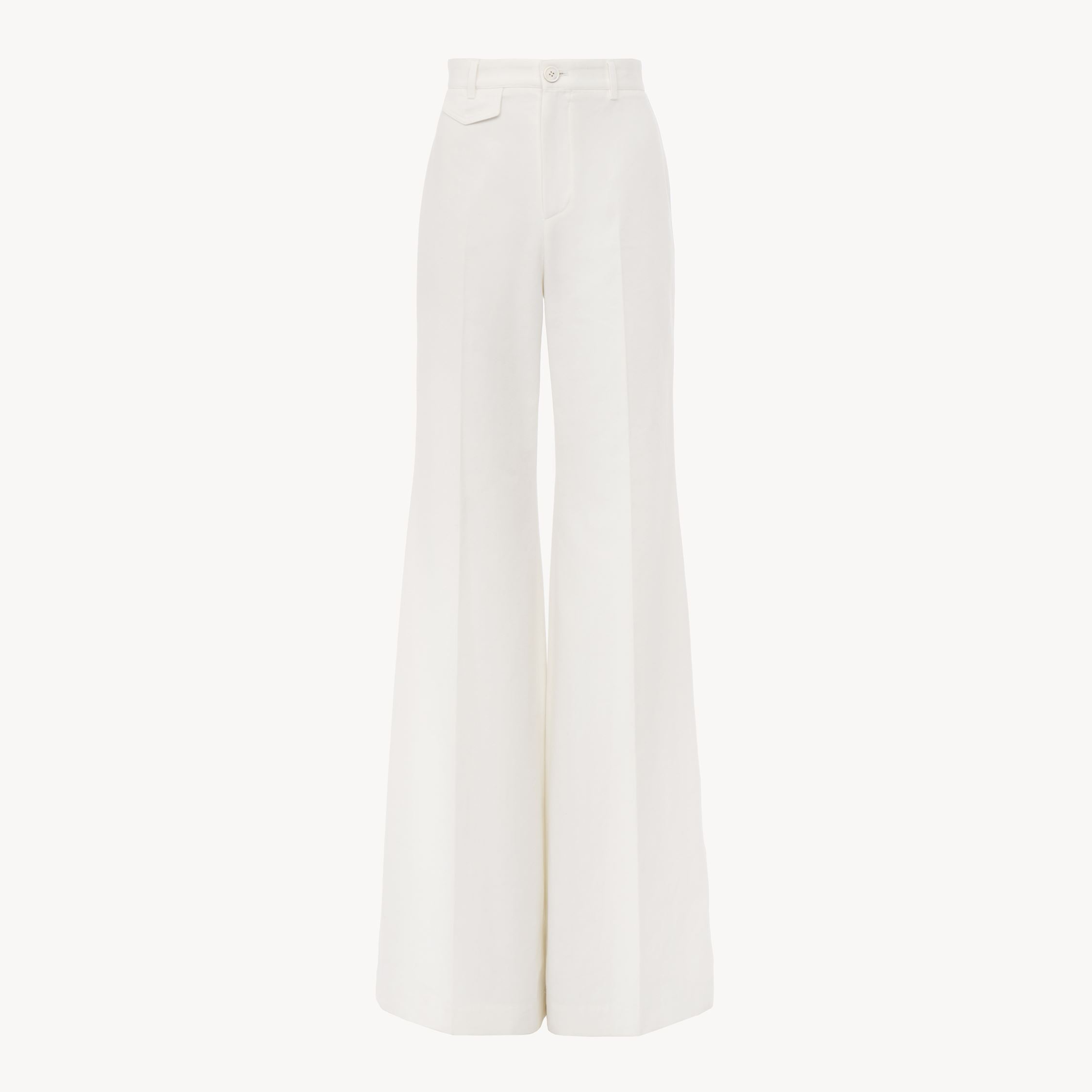 Chloé Chloe Flared-leg Canvas Trousers