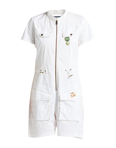 Aeronautica Militare Woman Playsuit White Size 6 Cotton, Elastane