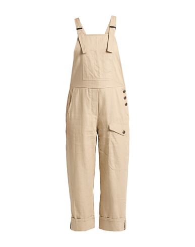 Brunello Cucinelli Woman Overalls Beige Size M Linen, Cotton In Sand