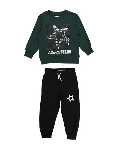 Atlantic Stars Toddler Boy Tracksuit Dark Green Size 6 Cotton In Black