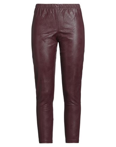 Oriana Woman Pants Burgundy Size M/l Viscose, Polyamide, Elastane In Burgundy