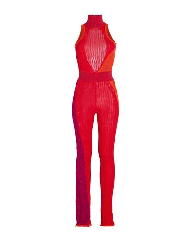 Dondup Woman Jumpsuit Coral Size 8 Cotton
