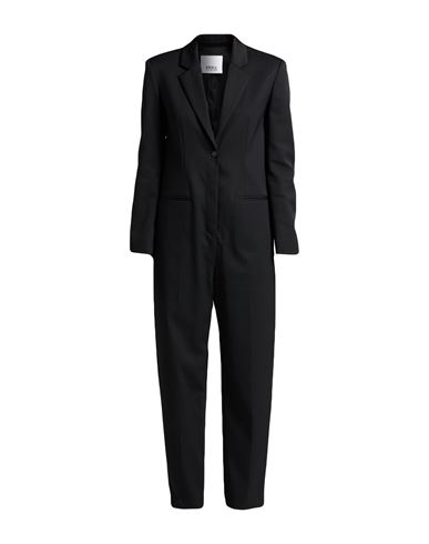 Erika Cavallini Woman Jumpsuit Black Size 8 Polyester, Virgin Wool, Elastane