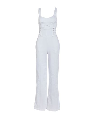 Liu •jo Woman Jumpsuit White Size 32 Cotton, Polyester, Elastane In White