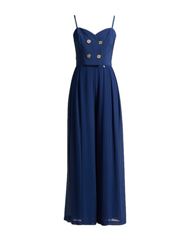 Rinascimento Woman Jumpsuit Navy Size L Polyester, Elastane In Multi