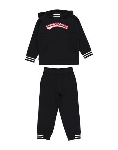 Emporio Armani Toddler Boy Tracksuit Black Size 6 Cotton, Polyester, Elastane In Black