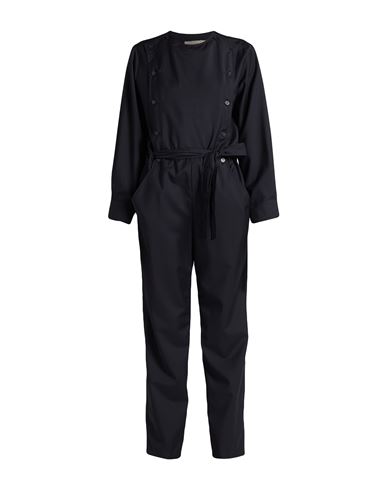 Maison Kitsuné Woman Jumpsuit Navy Size 8 Virgin Wool In Black