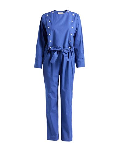 Maison Kitsuné Woman Jumpsuit Blue Size 10 Cotton