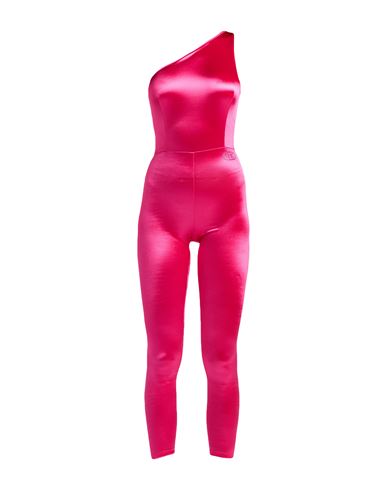 Elisabetta Franchi One-shoulder Lycra Jumpsuit In Pink
