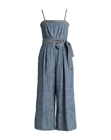 Pinko Woman Jumpsuit Blue Size 4 Cotton, Linen In Blue
