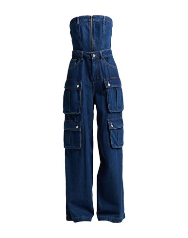 Liu •jo Woman Jumpsuit Blue Size 26 Cotton In Blue