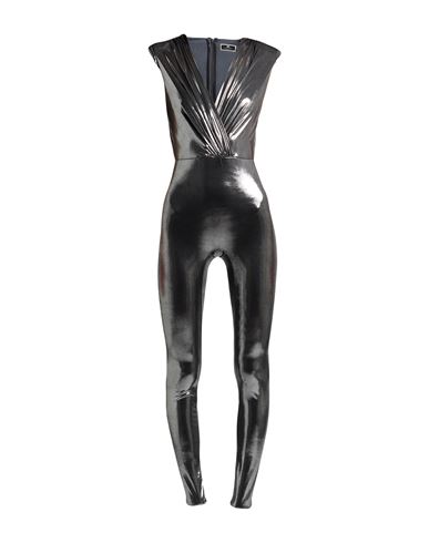 Elisabetta Franchi Woman Jumpsuit Grey Size 8 Polyethylene, Elastane In Gray