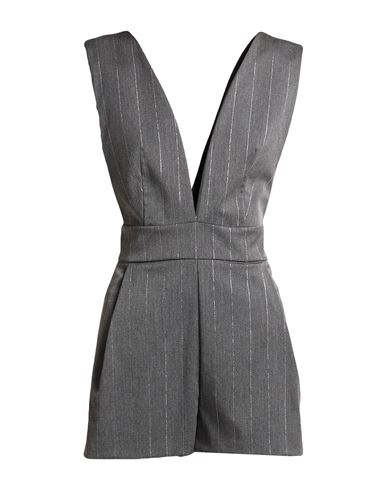Motel Woman Playsuit Grey Size M Polyester, Inresst, Elastane In Blue
