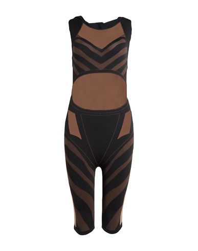 Gcds X Wolford Woman Playsuit Brown Size L Polyamide, Elastane In Black