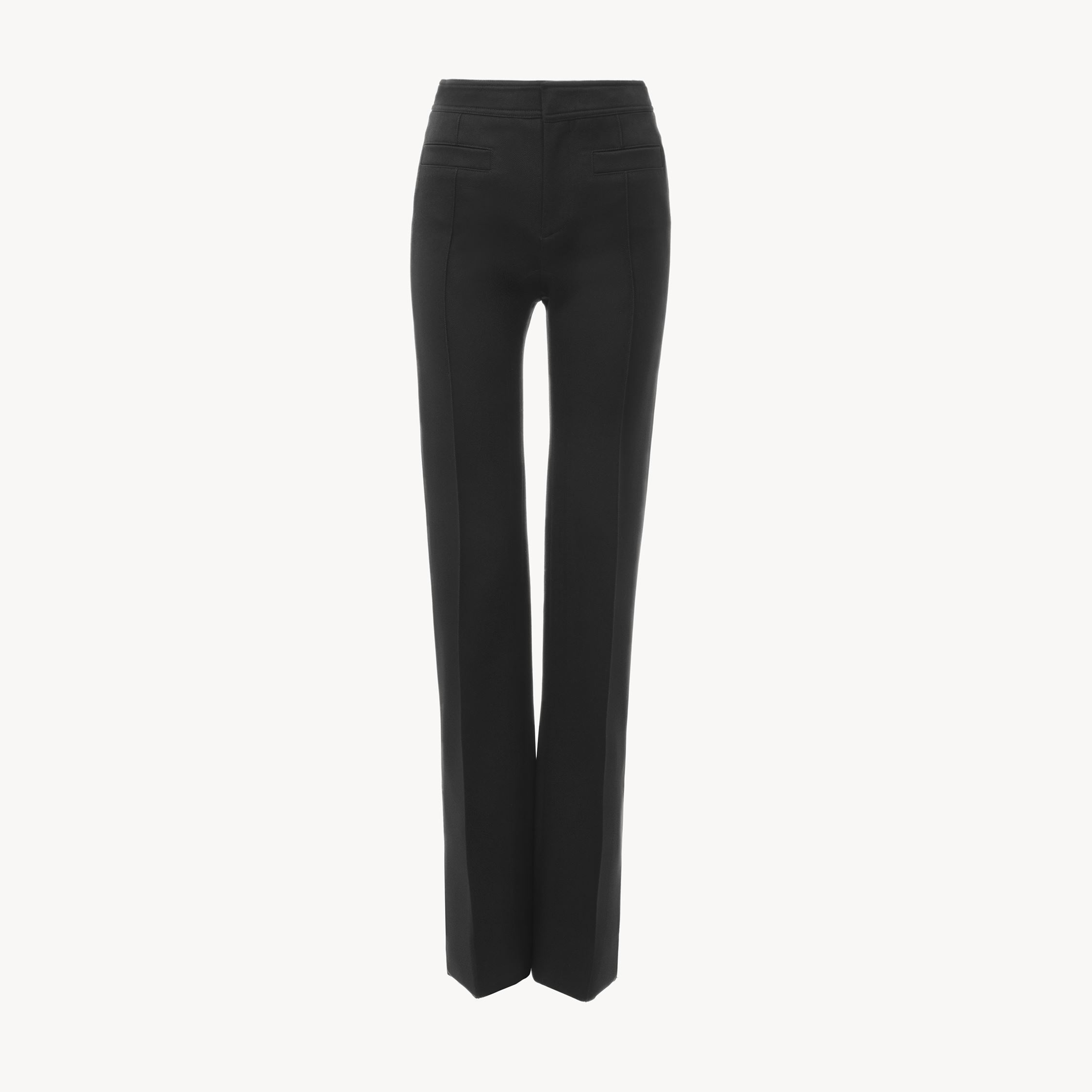 Chloé Tailored Pants In Wool Gabardine In Black