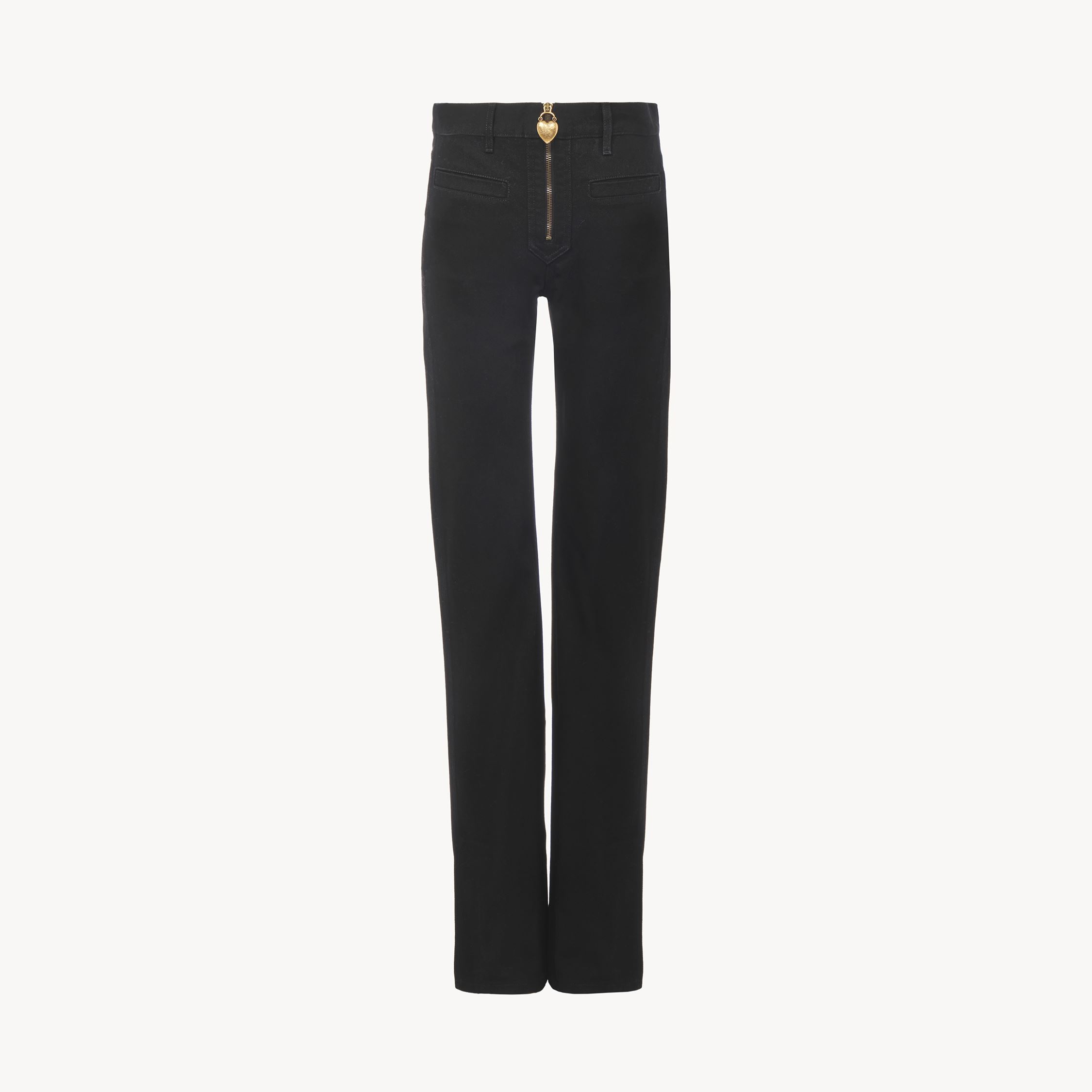 Chloé Belt Loop Jeans In Black