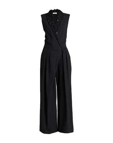 Brunello Cucinelli Woman Jumpsuit Black Size Xl Virgin Wool, Polyamide, Elastane, Polyester