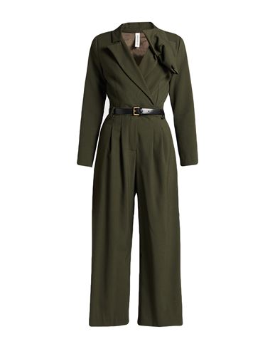 Tensione In Woman Jumpsuit Military Green Size S Polyester, Viscose, Elastic Fibres