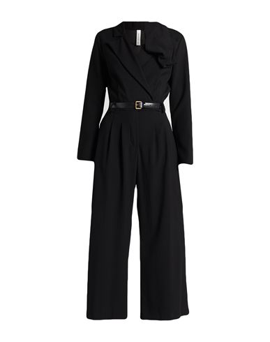 Tensione In Woman Jumpsuit Black Size M Polyester, Viscose, Elastic Fibres In Black