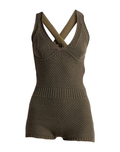 Max Mara Sfilata Woman Playsuit Dark Green Size S Wool, Cashmere In Green