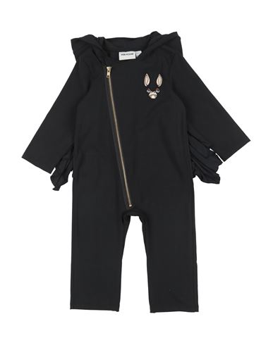Mini Rodini Toddler Girl Jumpsuit Black Size 5 Organic Cotton, Elastane In Black
