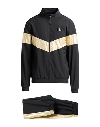 Ea7 Man Tracksuit Black Size 3xl Polyester, Elastane In Black
