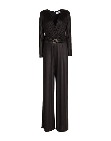 Fracomina Woman Jumpsuit Black Size M Polyester, Elastane In Black