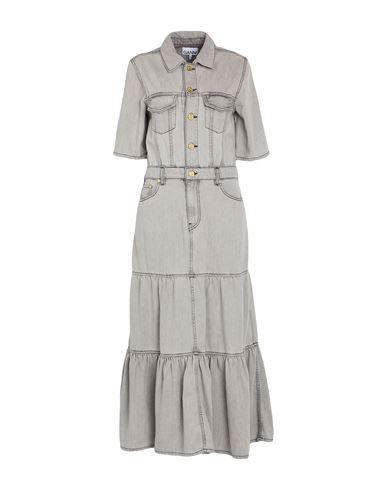 Ganni Woman Jumpsuit Grey Size 8/10 Organic Cotton, Circulose Viscose In Gray