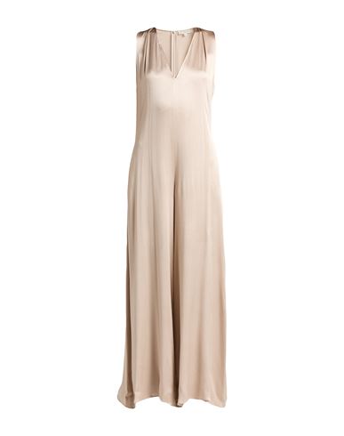 Antonelli Woman Jumpsuit Beige Size 6 Acetate, Silk In Neutral