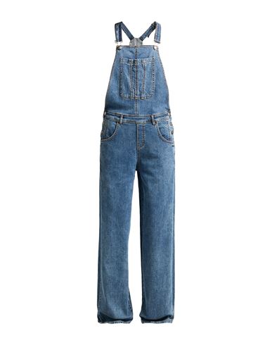 Berna Woman Overalls Blue Size S Cotton, Elastane In Blue