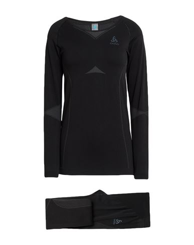 Odlo Woman Tracksuit Black Size Xl Polyester, Polyamide, Elastane In Black