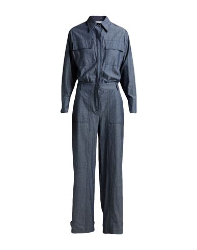 Soallure Woman Jumpsuit Midnight Blue Size 6 Cotton In Blue