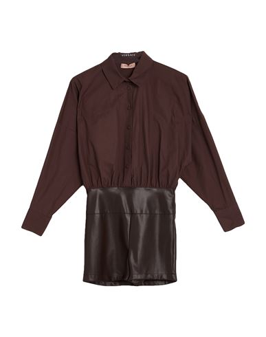 Twinset Woman Playsuit Brown Size 12 Polyester, Cotton