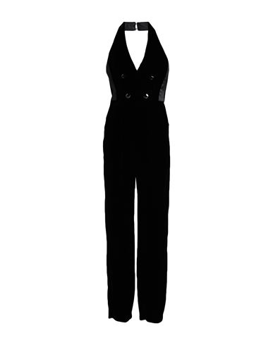 Giorgio Armani Woman Jumpsuit Black Size 6 Viscose, Silk In Black
