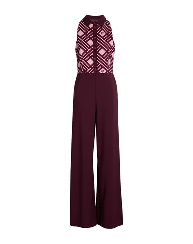 Cristinaeffe Woman Jumpsuit Burgundy Size M Polyester, Elastane