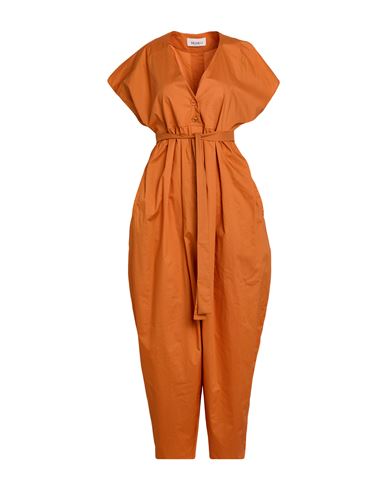 Meimeij Woman Jumpsuit Tan Size 4 Cotton In Brown