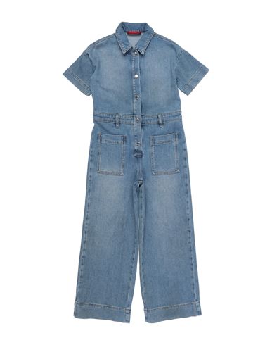 Max & Co . Woman Jumpsuit Blue Size 8 Cotton, Elastane