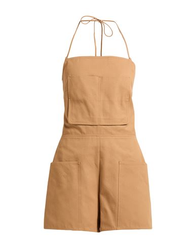 Max Mara Woman Playsuit Camel Size 12 Cotton In Beige